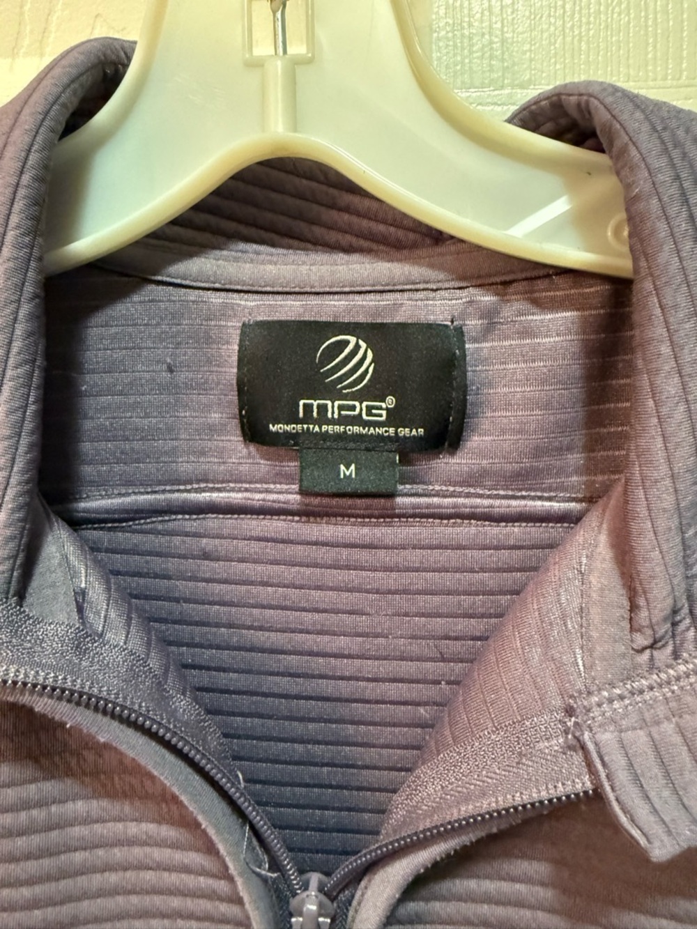 Mondetta Performance Gear Lavender Ribbed Zip-Front Jacket size Medium - Picture 2 of 3